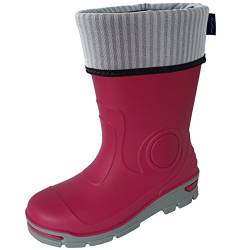 Muflon Kinder Jungen Gummistiefel Mädchen Regenstiefel Regenschuhe (35/36, Pink Gefüttert) von Muflon