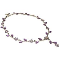 Mugello Collier Kette Fiori lila Glitzerkette festlich chic Trend von Mugello