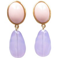 Mugello Paar Ohrstecker Viola rosa-fliederopal modern und auffällig, made in Germany JustWin von Mugello