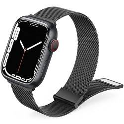 Mugust Metalen Roestvrijstalen Bandjes Compatibel met Apple Watch Bandjes 38mm 40mm 41mm 42mm 44mm 45mm, Loop Magnetische Milanese Mesh Bandje voor iWatch Series 8 7 6 5 4 3 2 1 SE Vrouwen Mannen von Mugust