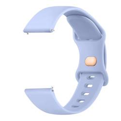 Mugust Smartwatch-Armband für 20 mm, Schnellentriegelung, Silikon, weich, Ersatzarmbänder für 20 mm, marineblau von Mugust