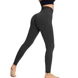 MuistA Damen Lang High Waist Push Up Leggings Sporthose Sportleggings Yogahose Gym Laufhose Fitness High Waist Blickdicht (as3, Alpha, m, l, Regular, Regular) (as3, Alpha, m, l, Regular, Regular) von MuistA