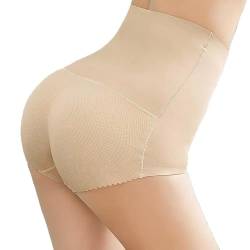 MuistA Damen Po Push Up Unterhose Bauchweg Hip Enhancer Shapewear Butt Lifter Panty Padded Höschen (as3, Alpha, s, m, Regular, Regular, Beige) von MuistA