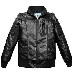 Muium(TM) Kinder Jacket Mantel Kurzjacke Bikerjacke Lederjacke Mädchen Boy Outwear Ledermantel Kurze Kleidung Coole Langarm Reißverschluss von Muium(TM)
