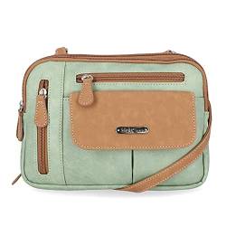 MultiSac Damen Zippy Tasche mit 3 Fächern Crossbody, Apfel/Haselnuss von MultiSac