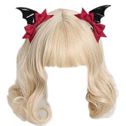 Mumuve Halloween-Fledermausflügel-Form, Haarnadel, Gothic, Kinder, weiblicher Clip, Kopfschmuck, Punk-Haarspange für Spukhaus, Party, Kopfdekoration von Mumuve