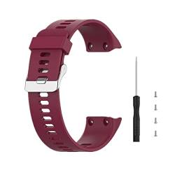 Muovrto Armband für Garmin Forerunner 35, Silikon Armbänder Smartwatch Ersatzarmbänder für Garmin Forerunner 30 (Burgundisch) von Muovrto