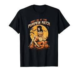 Triff mich im Pumpkin Patch Halloween T-Shirt von Murder Apparel