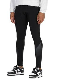 Muscle Alive Herren Yoga Kompressionsunterwäsche Leggings Strumpfhose Trainieren Hosen Fitnesshose Grundschicht Kühl trocknen Schwarz L von Muscle Alive