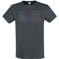Muse T-Shirt - Amplified Collection - Logo - S bis 3XL - für Männer - Größe 3XL - charcoal  - Lizenziertes Merchandise! von Muse
