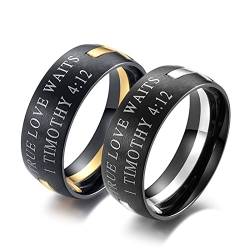 Musihy Heiratsantrag Ring, Edelstahlringe Herren Abnehmbarer Kreuzring Silber Ringgröße 60 von Musihy