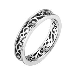 Musihy Wedding Rings Couple, Damenring Silber 925 Ring for Women Ranke Ring Frauen 57 von Musihy