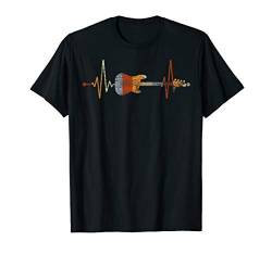 Geschenk für Bass Gitarristen Herzlinie Bass Gitarre T-Shirt von Musik Bass Gitarre T-Shirts