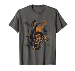 Notenschlüssel Shirt Musiker & Musik Geschenke Gitarre Noten T-Shirt von Musik Notenschlüssel Geschenke & Geschenkideen