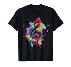 Notenschlüssel T Shirt Musiker & Musik Geschenkidee Gitarre T-Shirt von Musik Notenschlüssel Geschenke & Geschenkideen