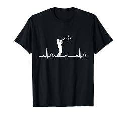 Geschenkidee für Trompeter Jazz Musik EKG Trompete T-Shirt von Musikinstrument Trompete T-Shirts