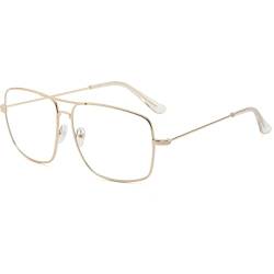 Musivon Brillengestelle Damen Herren - Vintage Brille Ohne Stärke fensterglas Dekobrillen von Musivon