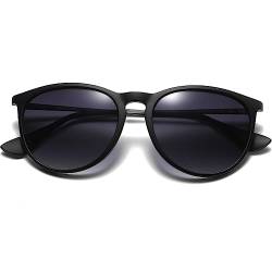 Musivon Polarisiert Sonnenbrille Damen Herren - Retro Rund Sonnenbrille fur Autofahren Fahrradbrille von Musivon