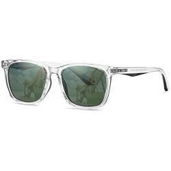 Musivon Sonnenbrille Damen Polarisiert - Eckig Elegante Sonnenbrille Blendfreier UV-Schutz Unisex Für Jugendliche Herren Kleines Gesicht von Musivon
