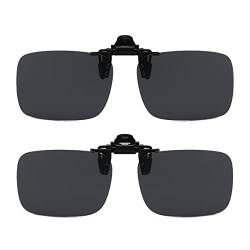 Musivon Sonnenbrillen Aufsatz Brille für Brillenträger - Sonnenbrille Clip für Herren Damen 2 Packungen von Musivon