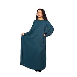 Muslim Addict Abaya Schmetterling aus Polyester – Einheitsgröße – Länge 145 cm, blau (bleu canard), One size von Muslim Addict