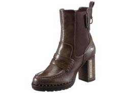 Chelseaboots MUSTANG SHOES Gr. 39, braun Damen Schuhe Reißverschlussstiefeletten von Mustang Shoes