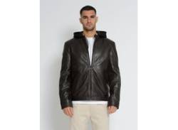 Bikerjacke MUSTANG "31022245" Gr. S, braun (dark brown) Herren Jacken Übergangsjacken von Mustang