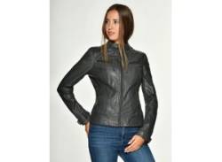 Lederjacke MUSTANG "14Ryana" Gr. 3XL, grau (dark grey) Damen Jacken Lederjacken von Mustang