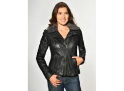 Lederjacke MUSTANG "19Grenada" Gr. S, schwarz (black) Damen Jacken Lederjacken von Mustang