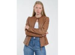 Lederjacke MUSTANG "31019200" Gr. M, braun (cognac) Damen Jacken Lederjacken von Mustang