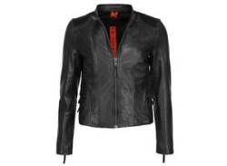 Lederjacke MUSTANG "31020146" Gr. L, schwarz (black) Damen Jacken Lederjacken von Mustang