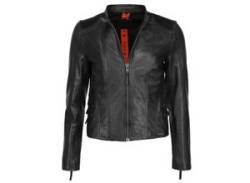 Lederjacke MUSTANG "31020146" Gr. S, schwarz (black) Damen Jacken Lederjacken von Mustang