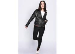Lederjacke MUSTANG "31020149" Gr. XL, schwarz (black) Damen Jacken Lederjacken von Mustang