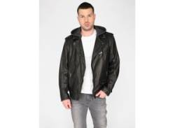 Lederjacke MUSTANG "31021304" Gr. M, schwarz (vintage black) Herren Jacken Übergangsjacken von Mustang