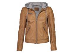 Lederjacke MUSTANG "31021324" Gr. 3XL, braun (cognac) Damen Jacken Lederjacken von Mustang