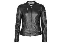 Lederjacke MUSTANG "31021326" Gr. XL, schwarz (black) Damen Jacken Lederjacken von Mustang