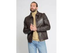 Lederjacke MUSTANG "31021630" Gr. 3XL, braun (dark brown) Herren Jacken Übergangsjacken von Mustang