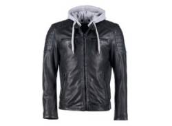 Lederjacke MUSTANG "31023221" Gr. M, schwarz (black) Herren Jacken Übergangsjacken von Mustang