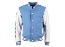 Lederjacke MUSTANG "31023225" Gr. 3XL, light blue, off white Herren Jacken Übergangsjacken von Mustang