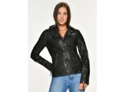 Lederjacke MUSTANG "Aniwa" Gr. L, schwarz (black) Damen Jacken Lederjacken von Mustang