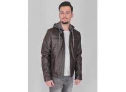 Lederjacke MUSTANG "Foster" Gr. 3XL, braun (dark brown) Herren Jacken Übergangsjacken von Mustang