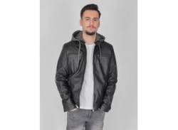 Lederjacke MUSTANG "Foster" Gr. S, schwarz (black) Herren Jacken Übergangsjacken von Mustang