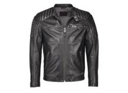 Lederjacke MUSTANG Gr. 4XL, schwarz (vintage black) Herren Jacken Übergangsjacken von Mustang