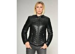 Lederjacke MUSTANG "Henrietta" Gr. L, schwarz (black) Damen Jacken Lederjacken von Mustang