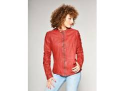 Lederjacke MUSTANG "Joana" Gr. S, rot Damen Jacken Lederjacken von Mustang