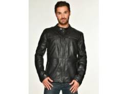 Lederjacke MUSTANG "Johannes" Gr. 3XL, schwarz (black) Herren Jacken Übergangsjacken von Mustang