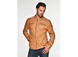 Lederjacke MUSTANG "Johannes" Gr. XXL, braun (brandy) Herren Jacken Übergangsjacken von Mustang