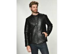 Lederjacke MUSTANG "Jonas" Gr. M, schwarz (black) Herren Jacken Übergangsjacken von Mustang