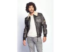 Lederjacke MUSTANG "Karlstad" Gr. 4XL, braun (dark brown) Herren Jacken Übergangsjacken von Mustang