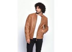 Lederjacke MUSTANG "Wellington" Gr. M, braun (chestnut) Herren Jacken Übergangsjacken von Mustang